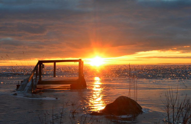 Solnedgång vid Hammarö Sydspets