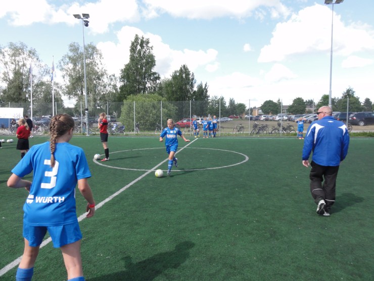 Matchvärmning inför finalen